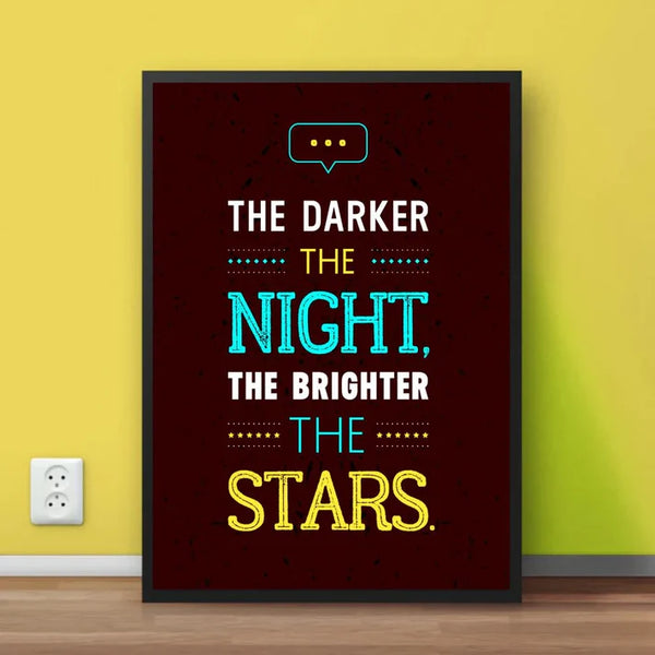 Shine Through the Night | Motivational Wall Art