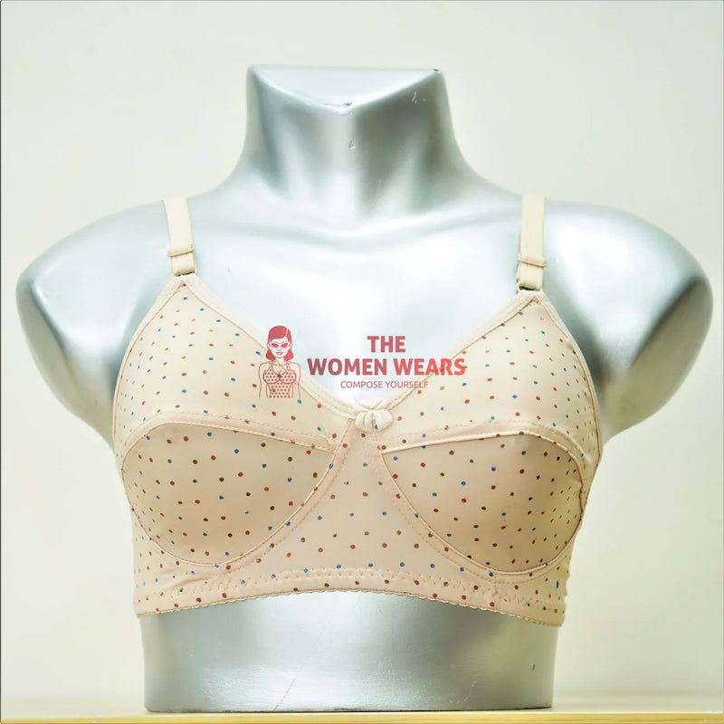 The women wears Cotton Bra Set